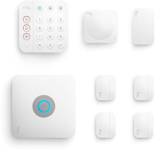 ring 8 Piece White Alarm Pro Security Kit,-0