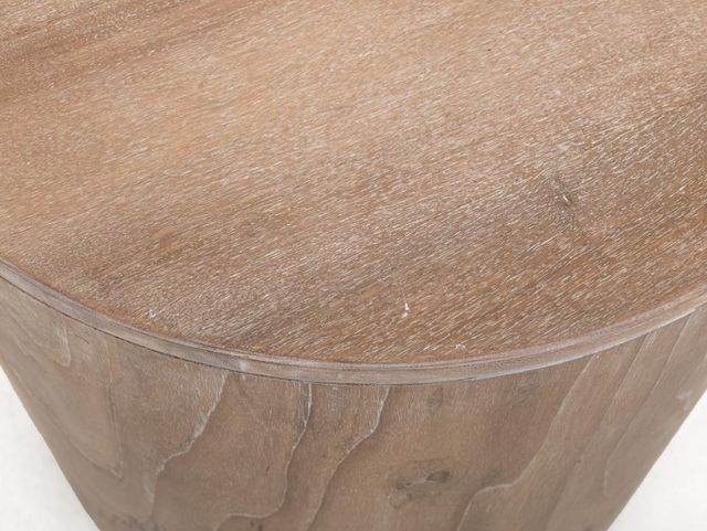 International Furniture Direct Balam Stained White Chairside Table-4