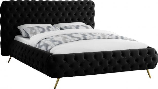 Meridian Furniture Delano Black Velvet King Bed-0