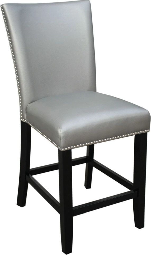 Steve Silver Co. Camila Espresso/Silver Upholstered Counter Stool-0