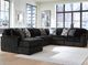 Signature Design by Ashley® Midnight-Madness 6-Piece Onyx Left-Arm Facing Sectional and Chaise-1