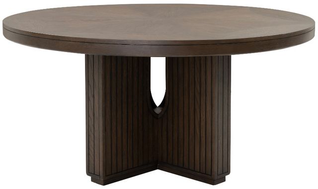 Flexsteel® Athens Brown Pedestal Dining Table-1