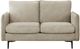 Monarch Specialties Inc. Beige 58" Loveseat with Black Metal Legs-0