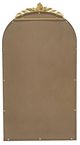 A & B Home Gold Large Arched Wall Mirror -3