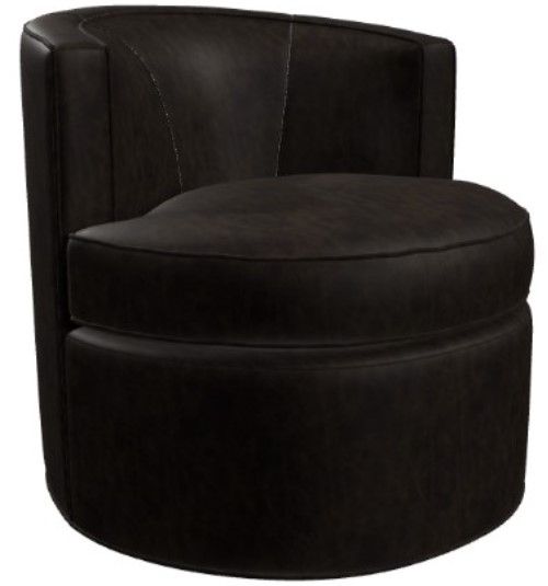 Craftmaster® Customizable CM Leather 32" Swivel Chair-2