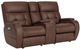 Flexsteel® Customizable Strait Leather Power Reclining Loveseat with Console and Power Headrest-2