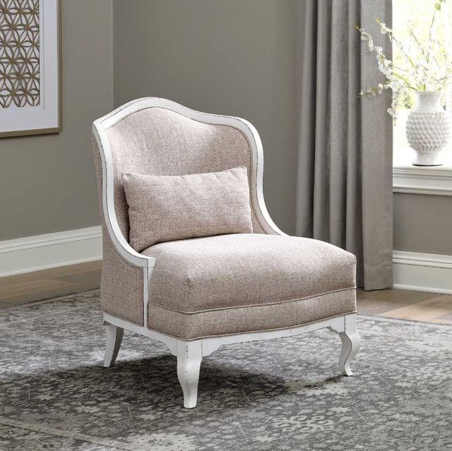 Liberty Furniture Magnolia Manor Antique White/Gray Upholstered Accent Chair-1