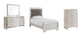 Signature Design by Ashley® Lonnix 4-Piece Silver Twin Panel Bed Set-0