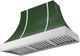 AGA Cascade 48" Cornwall Green Wall Mounted Range Hood  with Polished Chrome Trim-0