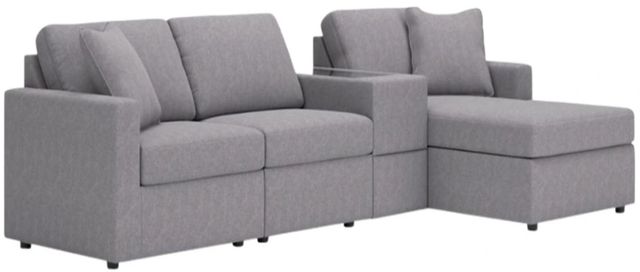Signature Design by Ashley® Modmax 4-Piece Granite Right-Arm Facing Sectional and Chaise with Storage Console-0