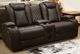 American Wholesale Furniture Omega Brown Power Reclining Theater Loveseat with Console and Power Headrest-1