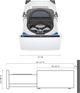 LG SideKick™ 1.0 Cu. Ft. White Pedestal Washer-2