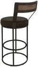 International Furniture Direct Xel-Ha Dark Hay Brown/Blacksmithing Black/Brown Barstool -3