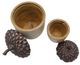 A & B Home Naleigh 2-Piece Beige/Copper Acorn Set-2