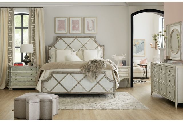 Hooker® Furniture Sanctuary II Diamont Jewel/Le Sable King Panel Bed-1