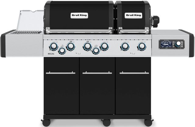 Broil King® Regal™ Q 690 Pro 6-Burner Black Freestanding Liquid Propane Grill-0