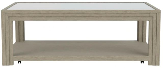 Riverside Furniture Wilde Glass Top Rectangular Cocktail Table with Dovetail Base-2