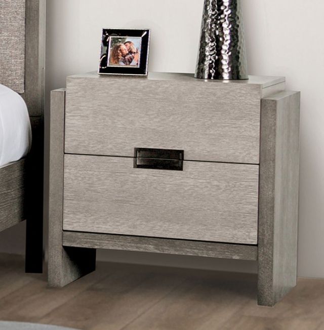 Furniture of America® Gristalt 4-Piece Stone Gray Queen Bedroom Set-3