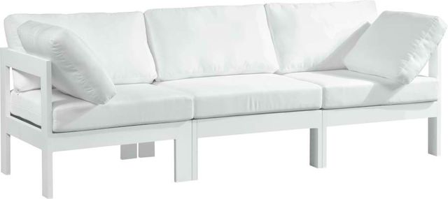 Meridian Furniture Nizuc 3-Piece White Outdoor Patio Modular Sofa-0