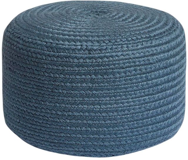 Bassett® Furniture Sosha Blue Pouf-0