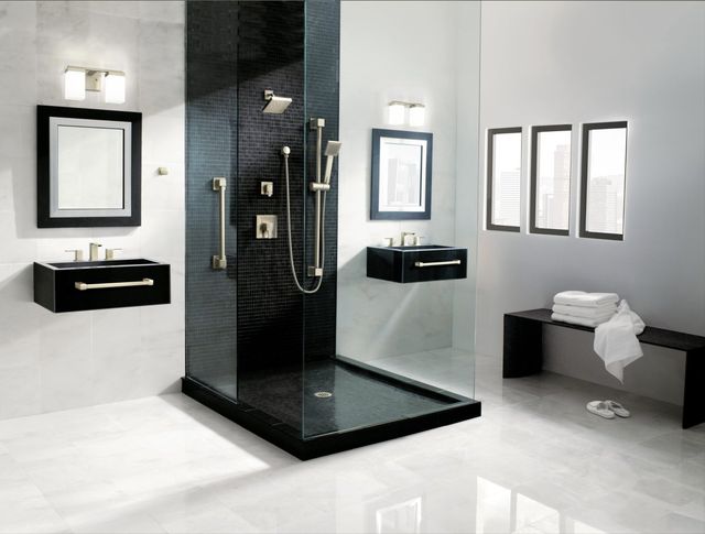 Moen® 90°™ Brushed Nickel Two Globe Bath Light-1