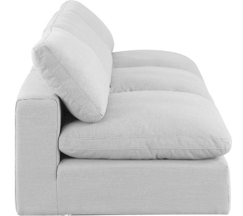 Meridian Furniture Comfy White Sofa -3