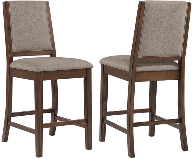 Coaster® Patterson 2-Piece Beige/Brown Upholstered Counter Stool Set-0