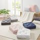 Olliix by Urban Habitat Brooklyn Ivory 20"x"20x"5" Cotton Jacquard Square Floor Pillow Cushion-2