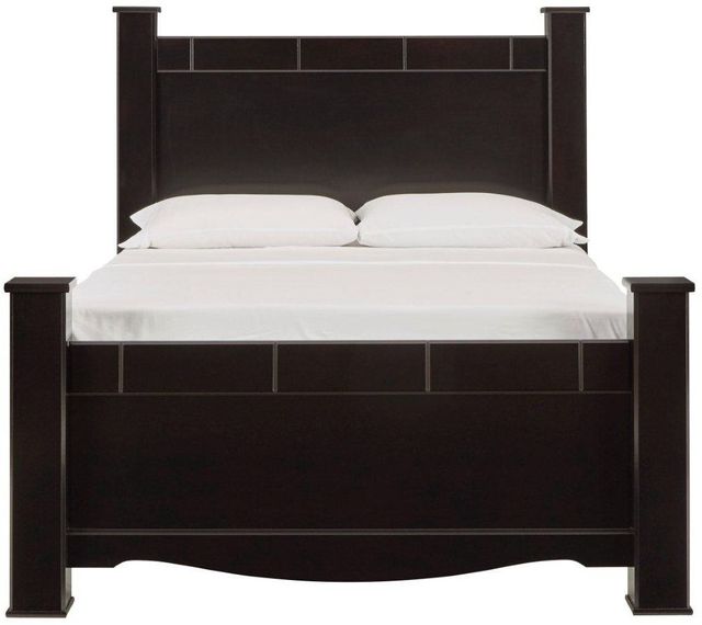 Signature Design by Ashley® Mirlotown Almost Black Queen Poster Bed-0