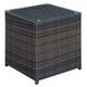 Furniture of America® Ilona Glass Top Brown Outdoor End Table-0