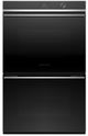 Fisher & Paykel Series 9 30" Black Contemporary Double Electric Wall Ovens-0