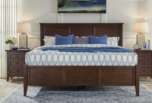 A-America® Westlake Cherry Brown Eastern King Storage Bed-2