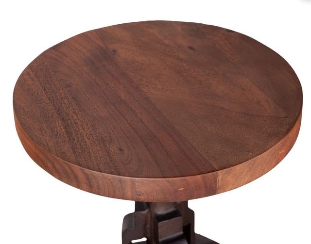 Home Trends & Design Organic Forge Raw Walnut Adjustable Stool-1
