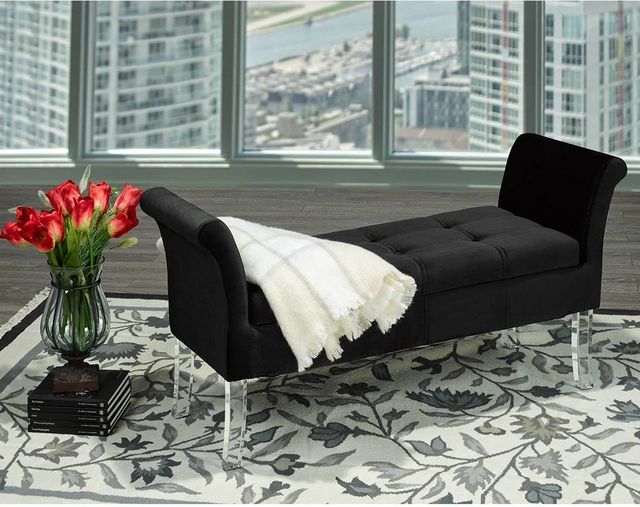 Brassex Inc. Triumph Black Accent Bench-2