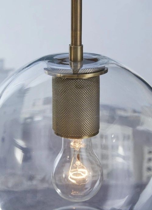Signature Design by Ashley® Cordunn Antique Brass/Clear Pendant Light-1