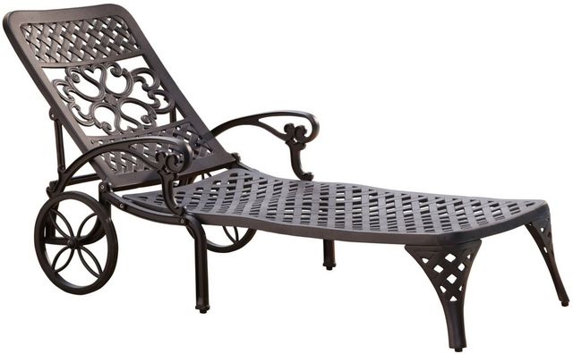 homestyles® Sanibel Black Outdoor Chaise Lounge-0