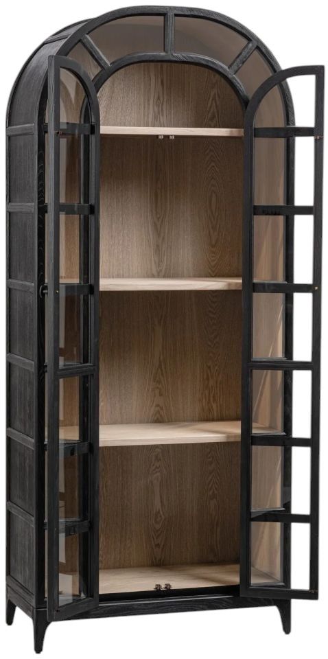 Classic Home Waverly Loft Black Display Cabinet-2