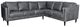 Luke Home Ava 2-Piece Bomber Gray Sectional-0