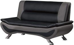 Mazin Furniture Veloce 2 Piece Black/Gray Sofa & Loveseat Set-2