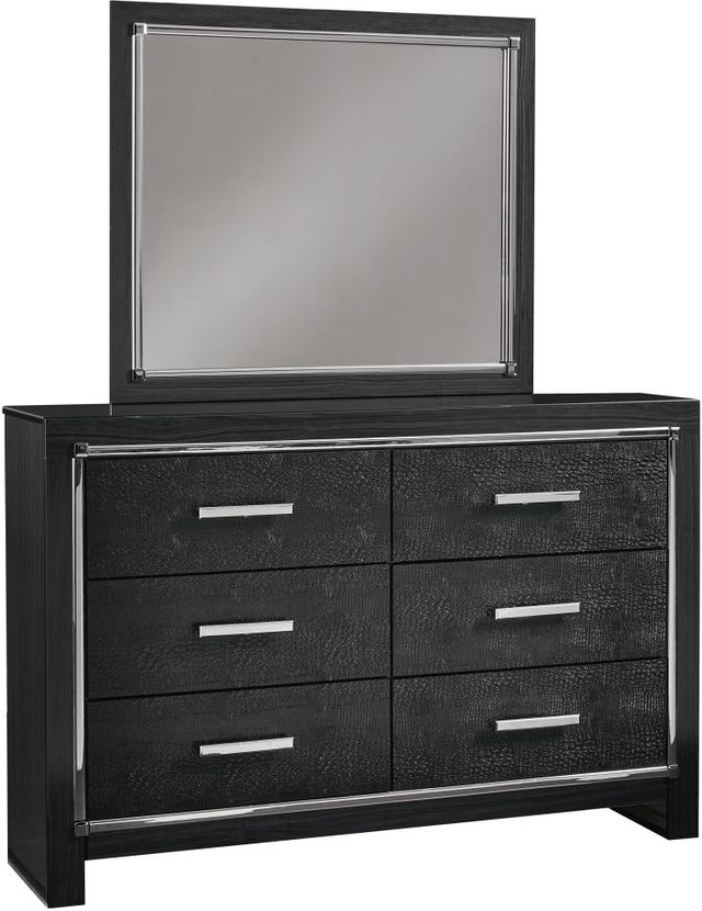 Signature Design by Ashley® Kaydell 2-Piece Black Queen/Full Upholstered Panel Headboard Set-3