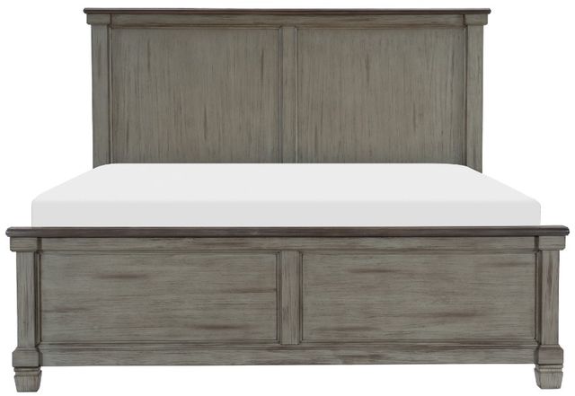 Homelegance® Weaver Antique Gray/Coffee Queen Panel Bed-2