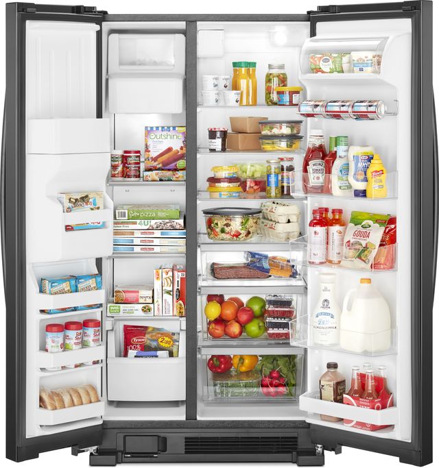 Whirlpool® 36" 25.0 Cu. Ft. Side-By-Side Refrigerator-Black-2