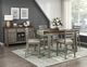 Homelegance® Tigard Cherry Counter Height Dining Table with Gray Base-1
