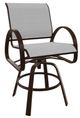 Telescope Casual Aruba Abalone/Kona Aluminum/Fabric Outdoor Sling Balcony Height Swivel Cafe Chair-0