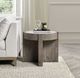 Classic Home Sonoma Antique White 26" Round End Table with Distressed Gray Base-1