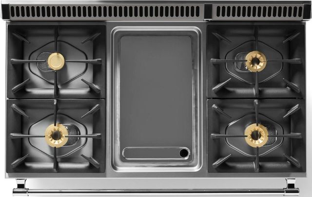 Viking® Tuscany 48" Damascus Gray Dual Fuel Pro Style Dual Fuel Range-3