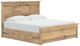 Signature Design by Ashley® Makidern Tan King Panel Storage Bed-0