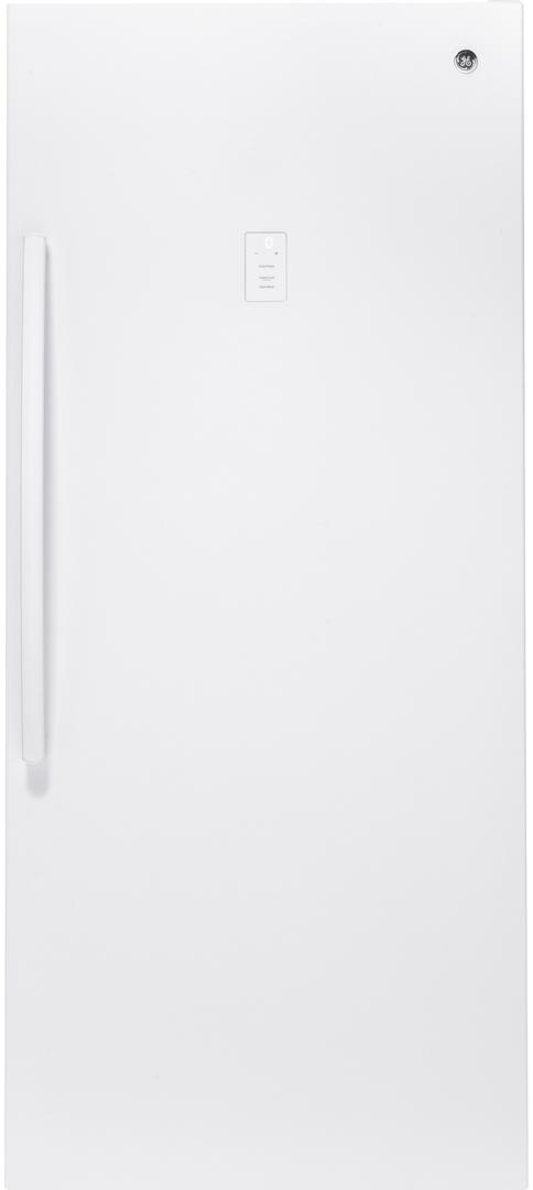 GE® 21.3 Cu. Ft. White Upright Freezer | Preferred Appliance Sales