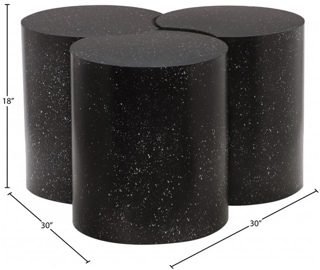 Meridian Furniture Dimple 3-Piece Black 18'' Modular Nesting Coffee Table Set-2