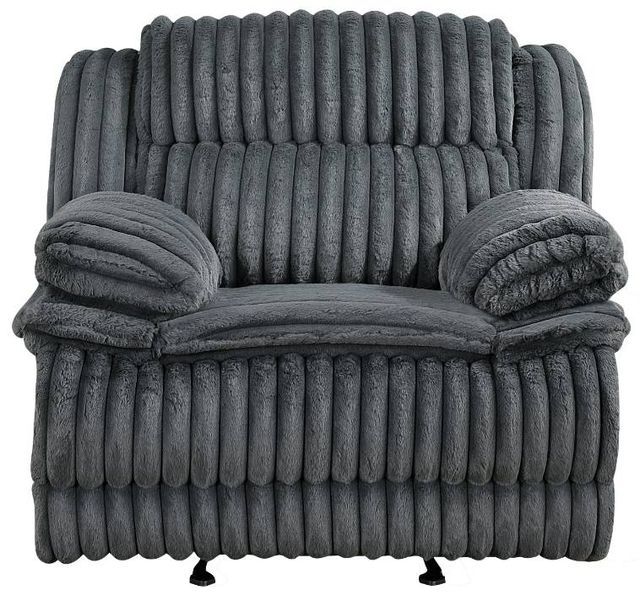 Homelegance® Goodland Dark Gray Manual Glider Reclining Chair-2
